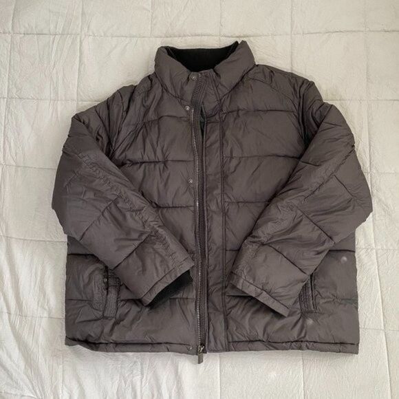 Men Andrew Marc Puffer Coat Mid Length in Dark Brown Size Extra Large - Picture 1 of 12